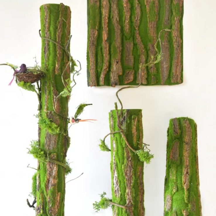 仿真树皮装饰管道下水管柱子假树皮供应造景遮挡装饰仿真树皮