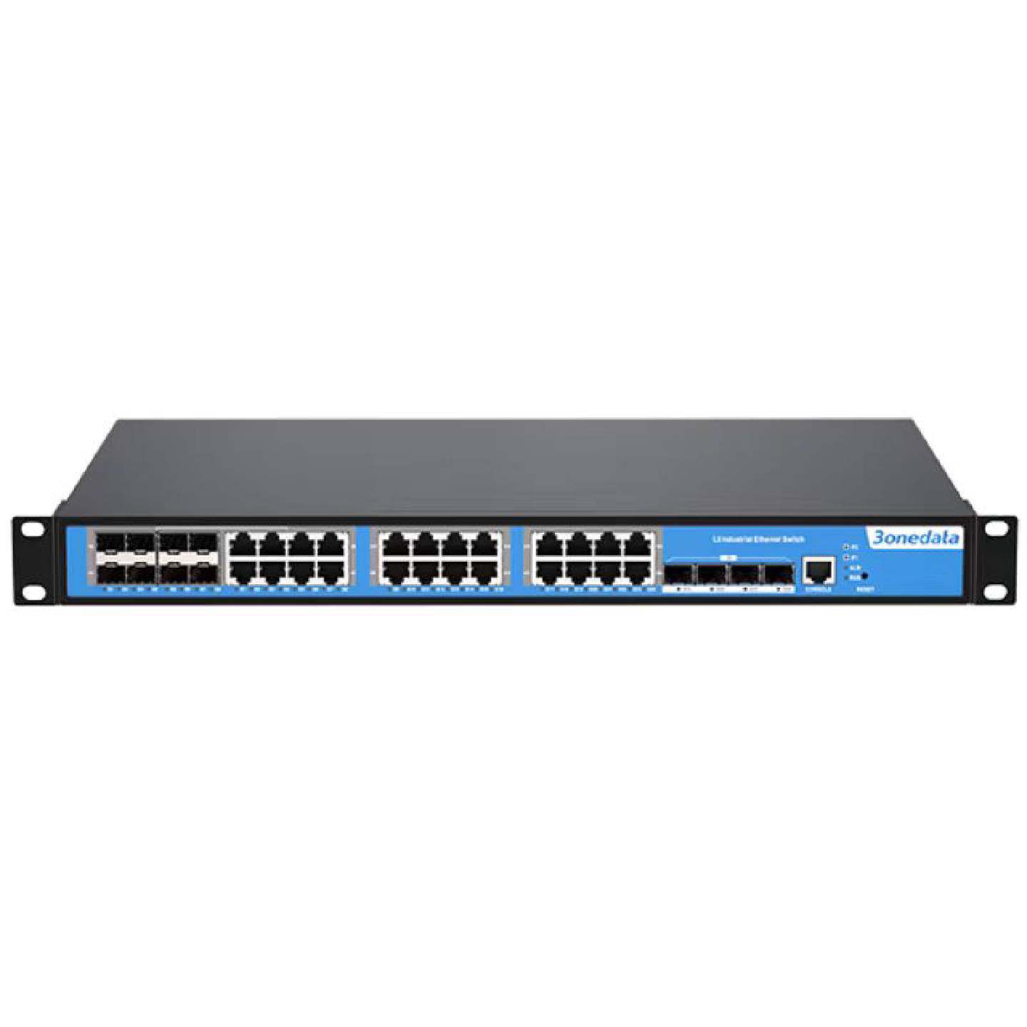 议价三旺工业级全千兆28口光电混合汇聚核心交换机IES5328-16GT4G
