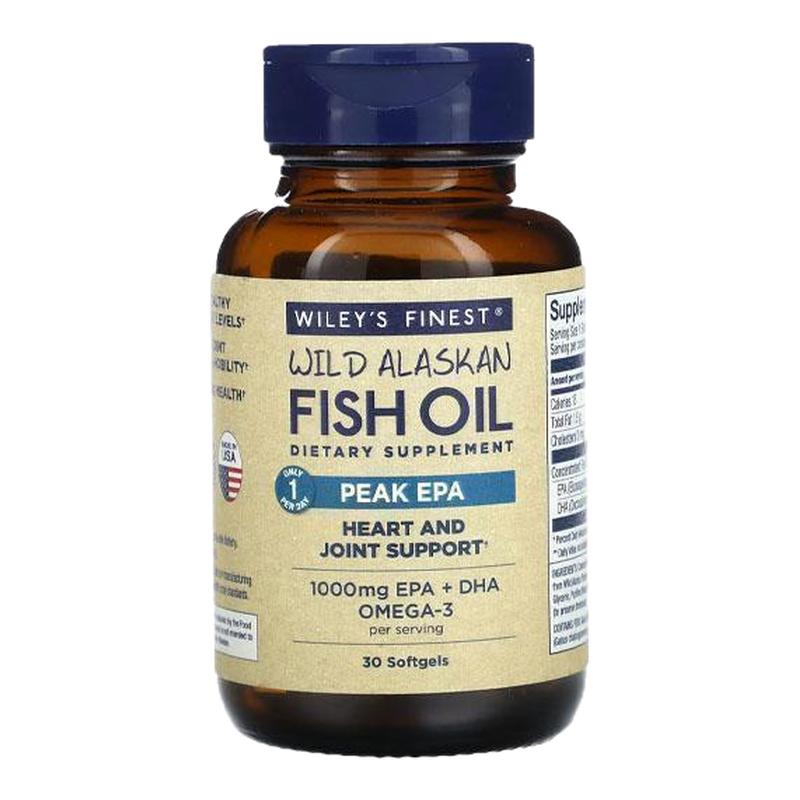 Wiley'sFinest阿拉斯加深海浓缩鱼油心血脑健康关节养护