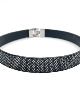 雷鬼元素原创私人订制款沙蛇黑项圈嘻哈街舞百搭款超闪亮