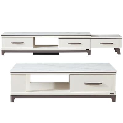 全友家居茶几电视柜可伸缩现代