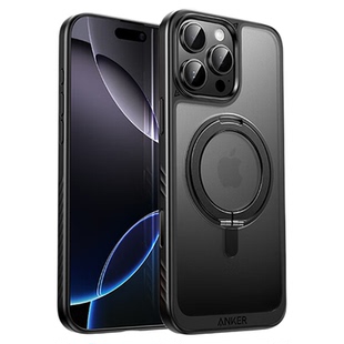 ANKER安克【磁吸支点壳】苹果16promax支架壳手机壳支架壳肤感超强磁吸旋转支架磨砂iphone15promax