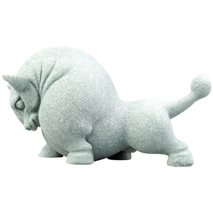 青砂石牛市冲天奋进牛桌面摆放精品茶宠摆件创意家居送礼炒股票