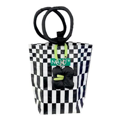 那路设计编织棋盘格圈圈把手