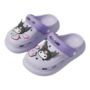 三丽鸥儿童拖鞋女孩夏季中大童居家防滑小孩外穿库洛米女童洞洞鞋