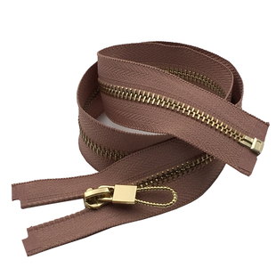 5号金属拉链玉米牙真铜拉锁长款衣服大棉袄外套皮衣开尾拉链辅料