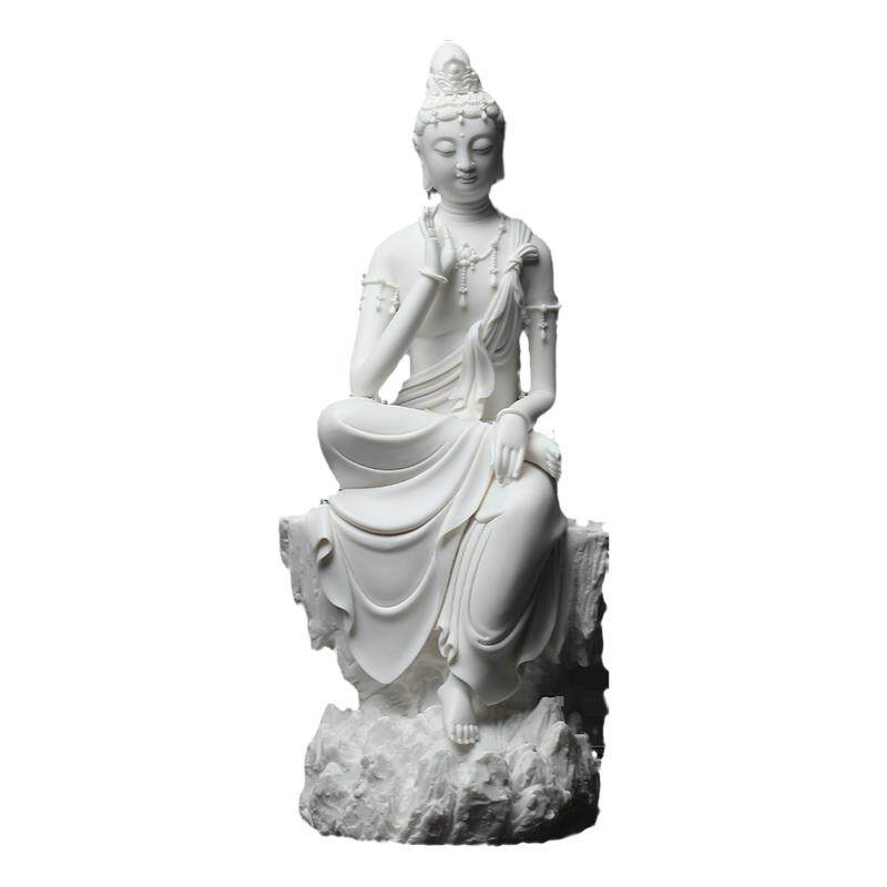 戴玉堂林建平陶瓷摆件《静思观音》观自在佛像观世音菩萨家居饰品