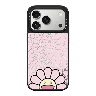 联名村上隆粉色太阳花苹果18promax壳适用iPhone17pro磁吸16Plus卡通17Air可爱15情侣14防摔保护套女