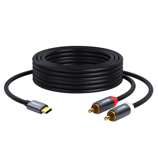 绿众Type-C转双莲花音频线适用华为小米type-c手机连接功放音箱音响转接线rca插头VIVO转换器AV输出连接线