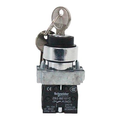 原厂施耐德 按钮开关 两位钥匙选择开关XB2-BG21C XB2BG21C