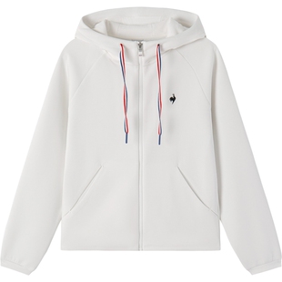 乐卡克法国公鸡秋季女款连帽抽绳开衫外套舒适亲肤