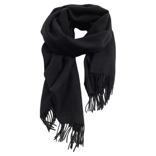 other stories中性款素色100%RWS羊毛流苏围巾披肩2025年秋冬新款