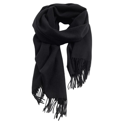 中性OS素色纯羊毛流苏围巾