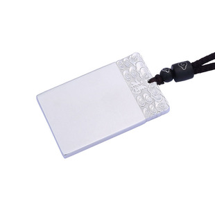 定制刻字999纯银祥云纳福平安无事牌吉言吊坠足银项链车钥匙挂件