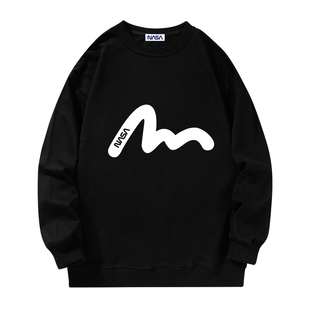 NASA STUSY美式高街2026新款春秋装男款宽松情侣潮牌圆领卫衣