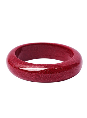 宫里上新本命年朱砂素圈戒指