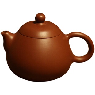 吴洁敏【文旦壶】朱泥原矿纯手拉壶全手工紫砂单人壶小号家用泡茶