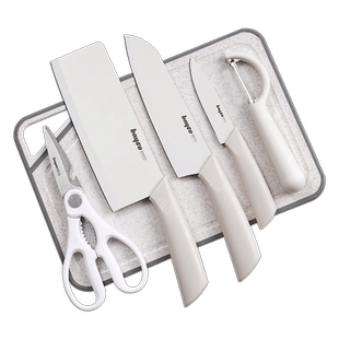 拜格刀具厨房套装组合家用菜刀菜板二合一全套厨房专用水果刀砧板