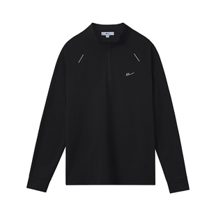 回力速干长袖t恤男秋冬保暖健身服户外运动半拉链加绒速干衣登山