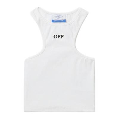 OFF-WHITE™女装修身短款工字背心860110XM