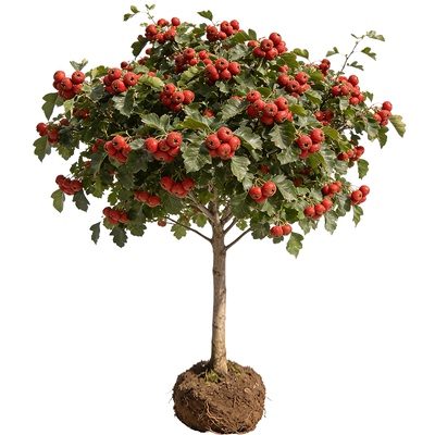 一树红山楂，吉祥满庭院