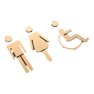 定制金属洗手间标识门牌盥洗室化妆间指示牌墙面指引牌卫生间wc男女牌酒店民宿残疾人导视门牌商场公共厕所