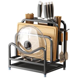 刀架菜板架一体不锈钢厨房台面放刀具砧板案板置物架筷子筷笼收纳