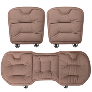 高级汽车坐垫纳帕皮四季通用透气单片皮座垫靠背七座后排久坐防滑