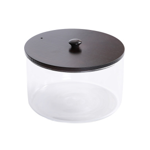 耐热玻璃消毒锅电陶炉可煮杯缸小号带盖子茶洗水盂水洗茶渣玻璃碗