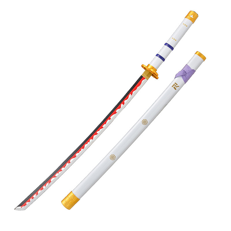 海贼王索隆三刀流黑刀秋水阎魔三代鬼彻和道动漫cos 道具木刀武器