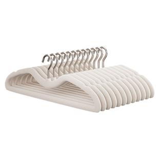 短颈植绒衣架家用挂衣无痕防滑衣撑学生宿舍省空间短脖子晾衣架子