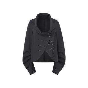 DoublePunch春夏翻领水手海盗风格不规则变形蝙蝠袖开衫卫衣外套