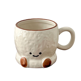 糖小姐 韩系ins风陶瓷马克杯高颜值小脚丫办公室咖啡杯牛奶早餐杯