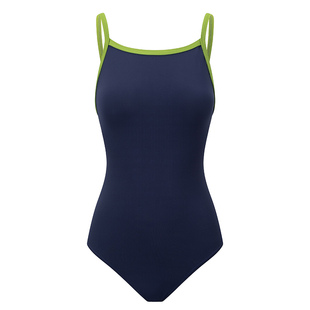 绿色单层竞速泳衣女款游泳馆专用成人专业连体三角泡温泉游泳衣女