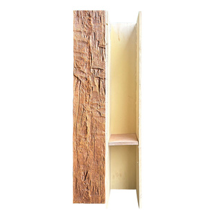 pu仿实木假梁木板浮雕木老榆木吊顶梁包房梁包柱子空心梁U型包管