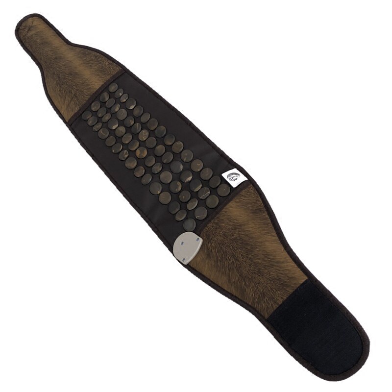 砭美康玄黄泗滨砭石腰带5A级黄斑砭石经络保健带远红外电加热灸敷