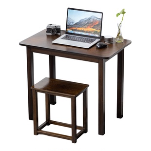 黑胡桃电脑桌台式家用学习写字书桌实木简约楠竹长方形办公小桌子