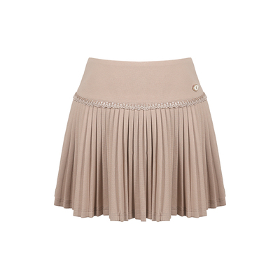 Mummy Cat下蛋喵【校花降临】细密风琴褶定染蕾丝花边百褶裙半裙