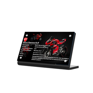 适用于乐高42107杜卡迪展示铭牌机械组系列V4R摩托车积木亚克力架