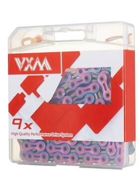 VXM自行车链条全镂空电镀炫彩链