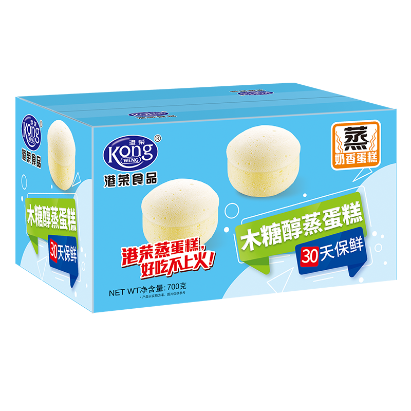 港荣木糖醇蒸蛋糕老年人孕妇零食