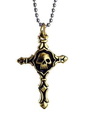 十字架吊坠钛钢三层镶钻双层饰品