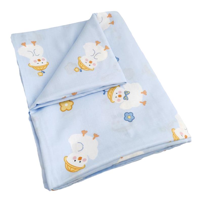 定制ins婴儿纯棉a类新生儿透气双层纱床单单件纱布床上用品三件套