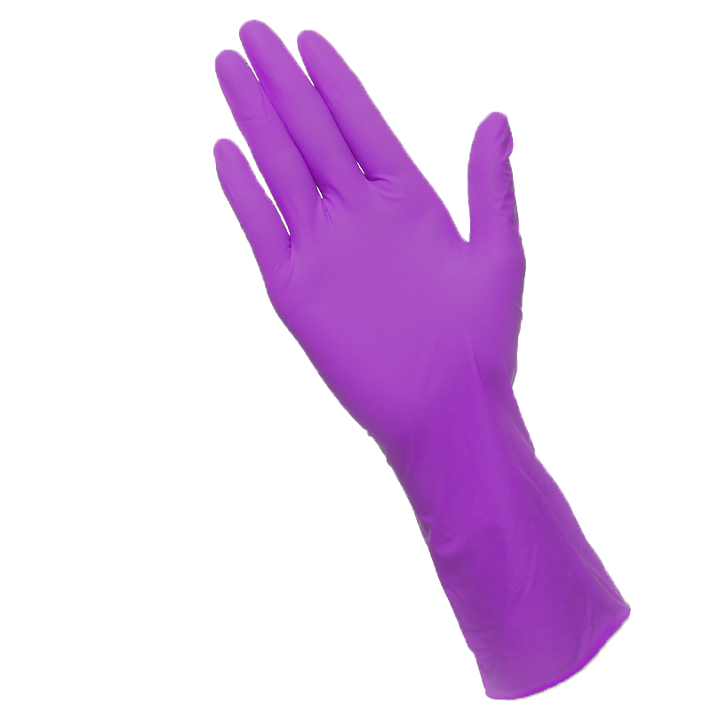 紫色橡胶皮手套一次性乳胶丁晴手套食品餐饮美容厨房洗碗干活家务