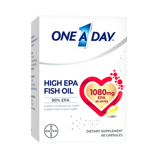 拜耳OneADay红心鱼油高纯度EPA护血脂进口深海鱼油omega3软胶囊