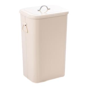 厨房垃圾桶可移动带轮子家用金属滑轮带盖超大号大容量收纳桶