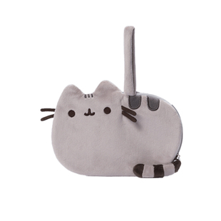 美国gund 毛绒零钱包PUSHEEN胖吉猫女生迷你可爱手拿包化妆硬币包