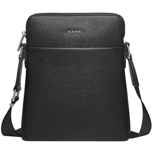 奥康单肩包男2025新款男士包包真皮大容量斜挎包高级感商务通勤包