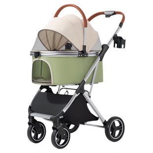 Nakebella宠物推车轻便可折叠便携狗狗外出推车中小型犬铝合金车