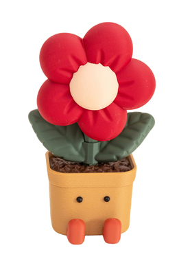 趣味招财旋转小红花摆件解压玩具